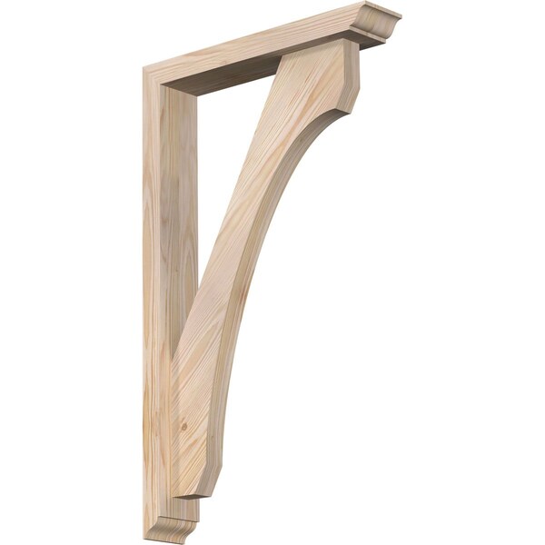 Ekena Millwork Legacy Traditional Smooth Bracket w/ Offset Brace, Douglas Fir, 3 1/2"W x 18"D x 30"H BKT0402X18X30LEC01SDF - main